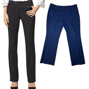 New York & Company Navy Blue Straight Leg Pants, Sz 12P